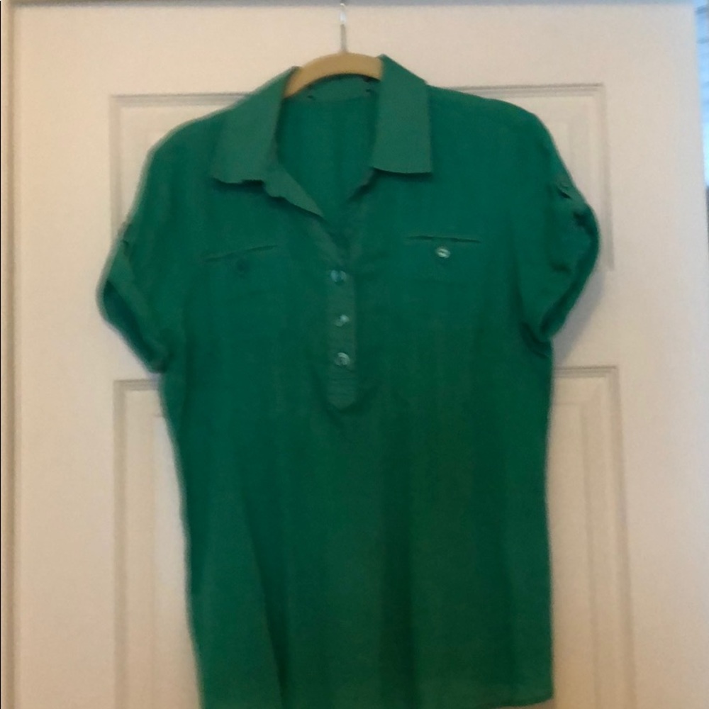 Lightweight short sleeve gauze shirt